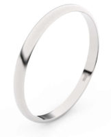 Elegantní snubní prsteny z bílého zlata šířka 2 mm