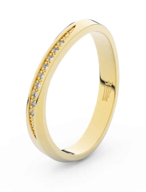 snubní prsteny ze žlutého zlata s brilianty