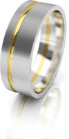 Dámský snubní prsten v kombinaci bílé a žluté zlato