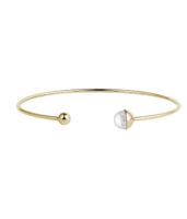 Zlatý náramek s perlou v minimalistickém designu