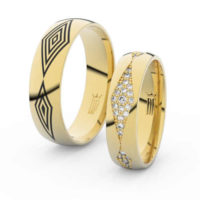 Snubní prsteny ze zlata v originálním provedení