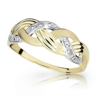 Dámský prsten ze zlata zdobený briliantem