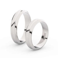 Snubní prsteny z bílého zlata v moderním designu