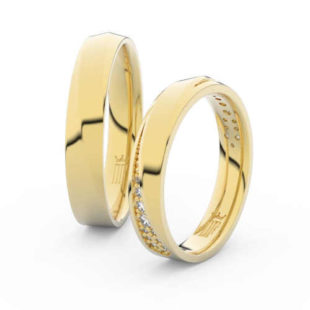 Zlaté snubní prsteny Casting s brilianty