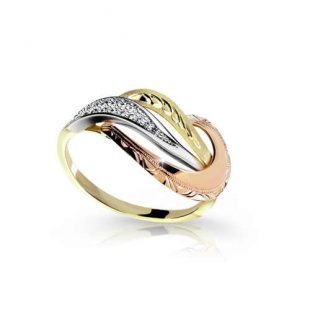 Zlatý dámský prsten v jedinečném designu