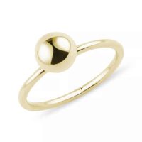 Dámský zlatý prsten s kuličkou