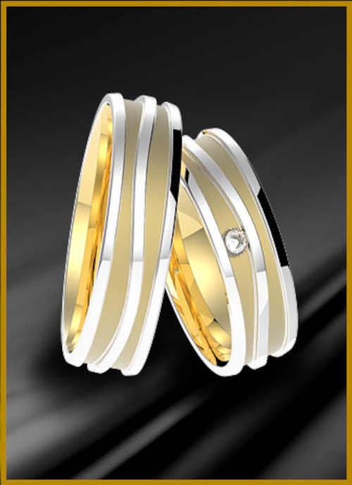Snubní prsteny z bílého a žlutého zlata