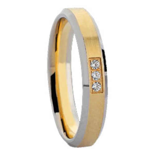 Elegantní snubní prsteny ze žlutého a bílého zlata