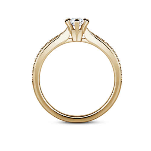 luxusní zlatý zásnubní prsten